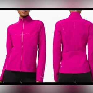 Lululemon Windbreaker Jacket Magenta Pink Women’s Size Medium Long Sleeve